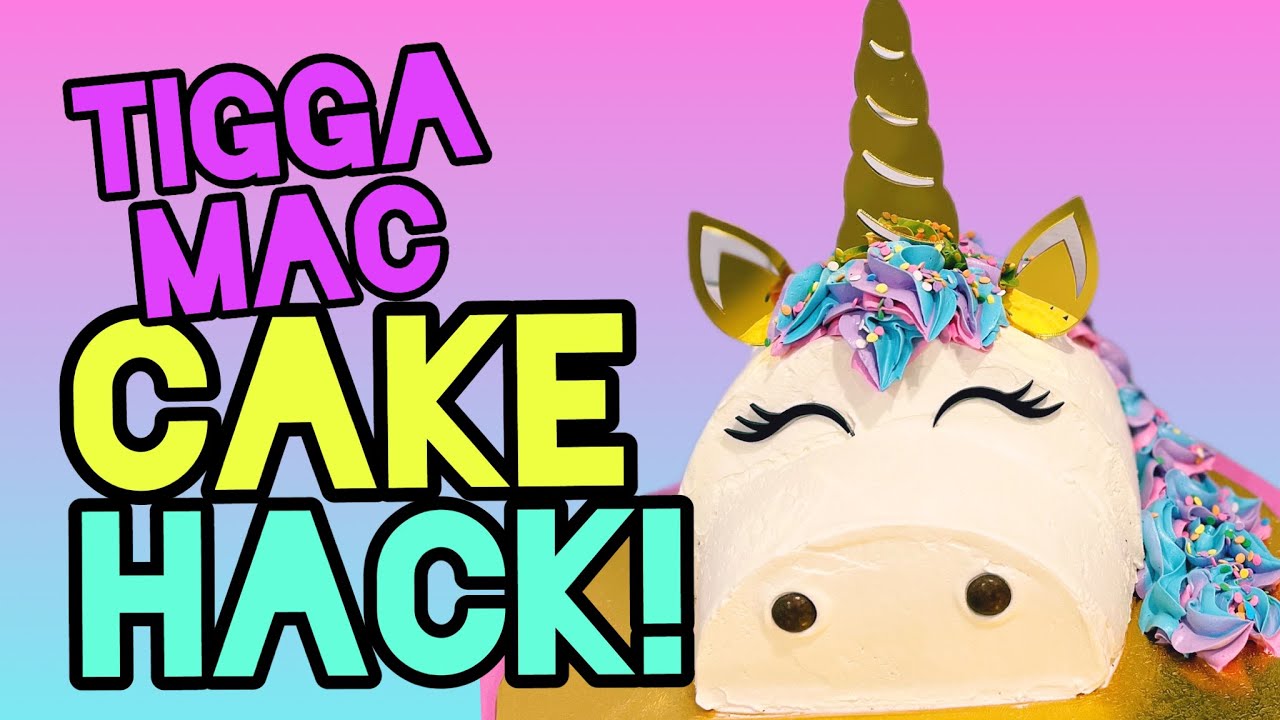 TIGGA MAC CAKE HACK! Unicorn cake made EASY YouTube