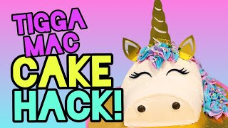 TIGGA MAC CAKE HACK! Unicorn cake made EASY