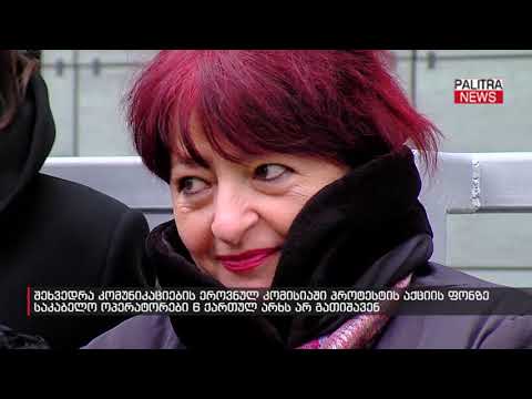 შეხვედრა კომუნიკაციების ეროვნულ კომისიაში აქციის ფონზე