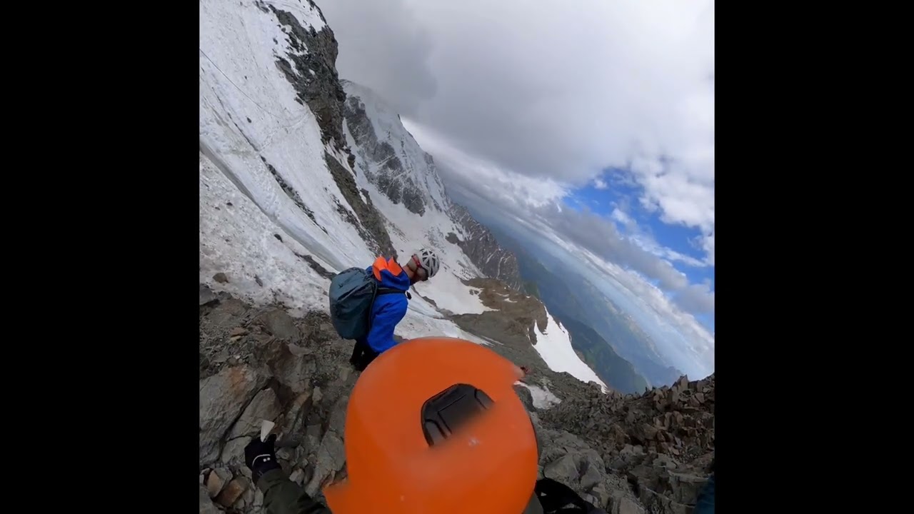 Rockfall at the Grand Couloir, Mont Blanc June 16, 2025