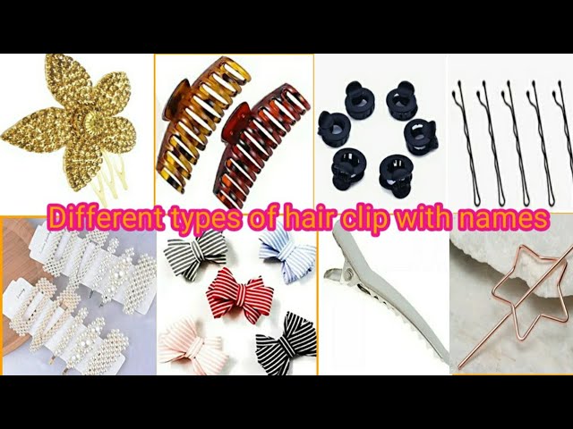 types of hair clips with names/hair clips name/hair clip design/hair  accessories/today's glamm - YouTube