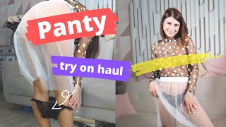 Transparent Lingerie Haul & Panties Haul! See Through Panty Try On Haul 2022 Lingerie Model Sweet