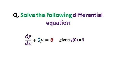Differential Equation (Solution)