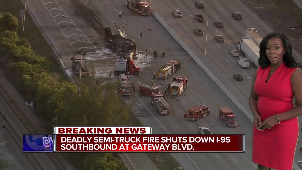Deadly crash involving 2 semis closes I-95 southbound in Boynton Beach ...