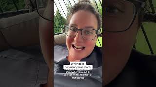When does perimenopause start?