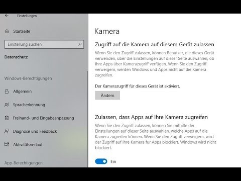 Berechtigung für Webcam & Mikrofon einstellen - Windows 10