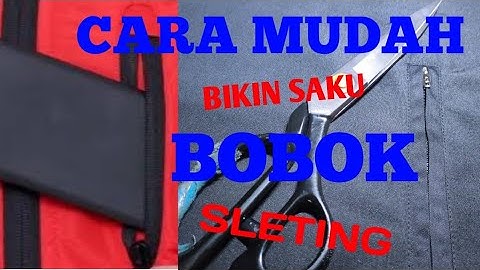 Cara membuat Saku resleting dengan Mudah