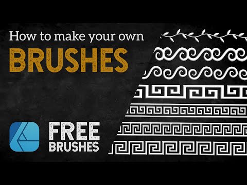 How to create your own custom brushes | Affinity Designer iPad tutorial | Free greek pattern brushes