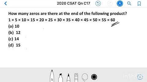 Civil Services 2020 Qn C17, How many zeros are there at the end of the following product?