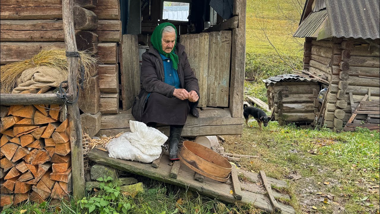 Authentic Village Life: A Lonely Grandma’s Day in the Carpathian Mountains | Peaceful Rural Life