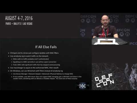 DEF CON 24 - Grant Bugher - Bypassing Captive Portals and Limited Networks