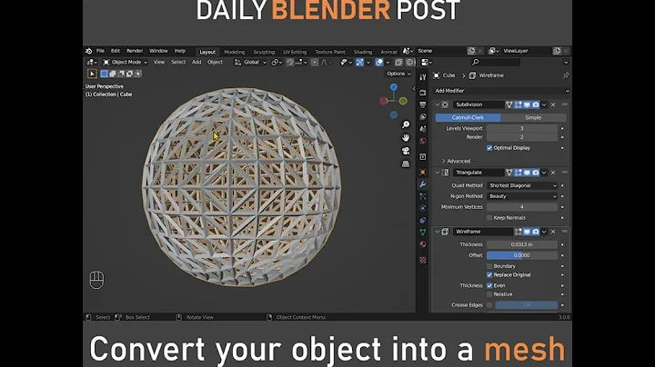 How to Apply all Modifiers in Blender