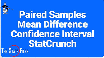 8.3.24 Find the Confidence Interval for Paired Sample Mean Difference using StatCrunch