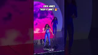 COCO JONES SINGS KEEP IT QUIET !