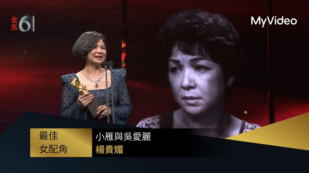 【金馬61】最佳女配角 楊貴媚《小雁與吳愛麗》｜頒獎人：林嘉欣、張震｜MyVideo金馬線上直播