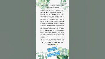 CA FOUNDATION JUNE 2023 RESULT DATE  ANNOUNCED? |ICAI| #caexams #cafoundation #icai #caresults