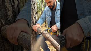 One press to start, easy for everyone#chainsaw #powertools #yardwork #minichainsaw #ToolReview#buyjo