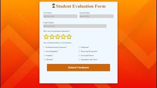 Student Survey Form | using HTML and CSS | Tutorials for Beginners