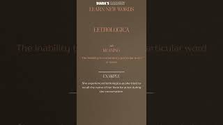 What does the word Lethologica mean? @Diarasacademy