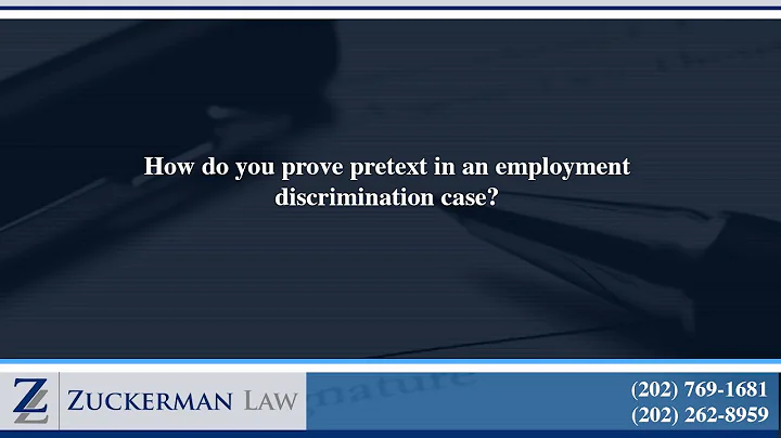 How do you prove pretext in an employment discrimination case?