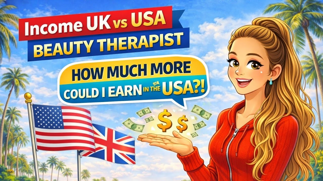 Income UK vs USA 🇬🇧🇺🇸 | How Much More I Could Earn as a Beauty Therapist