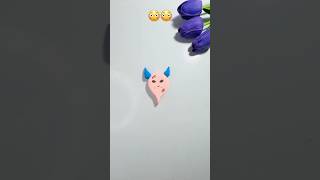 DIY Clay Monster with Horns 😱 | Fun Kids Art Activity |#shorts #ytshorts #craft #diy #claycraft