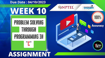 NPTEL Problem Solving Through Programming In C Week-10 Quiz Assignment Solution | July 2023 #nptel