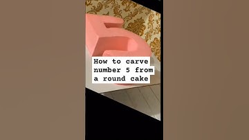 How to carve number 5 from a round cake #cakehacks #cakedecorating #cake