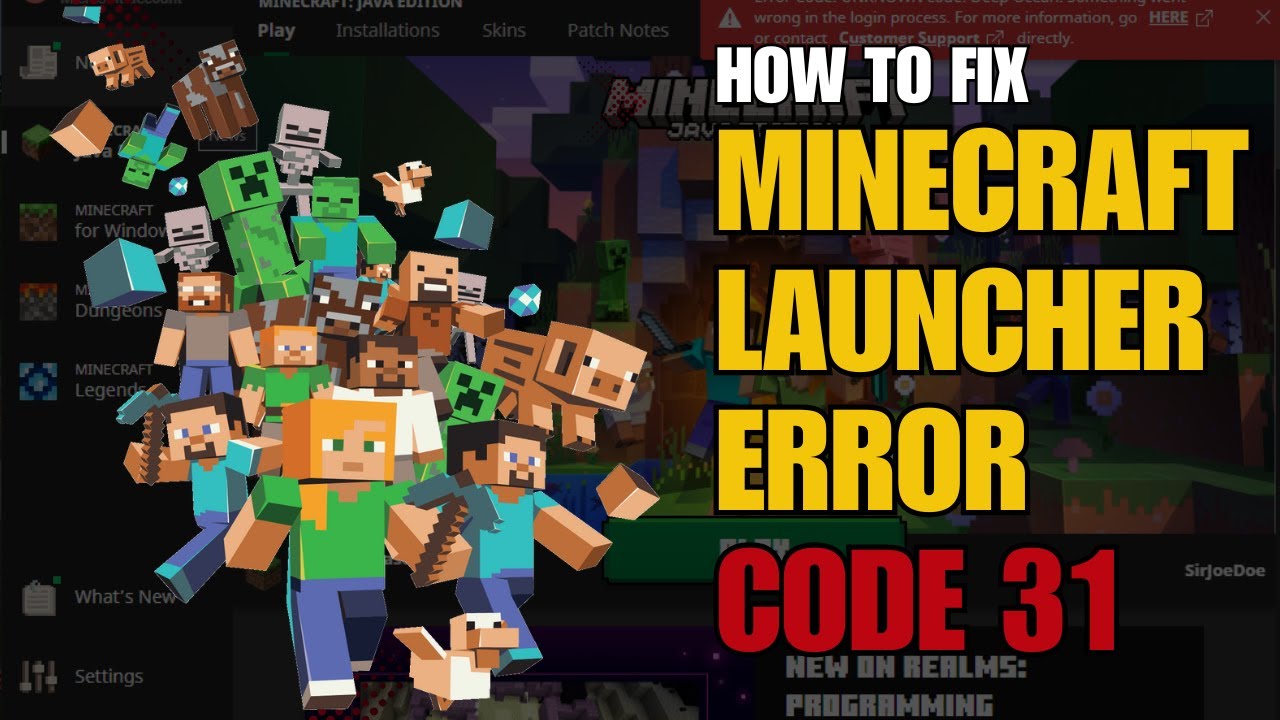 Fix Minecraft Launcher Error Code 31 in Windows | Minecraft Error 31 ...