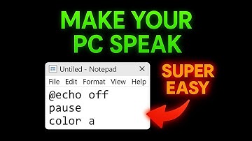 Make Your PC Speak Using Notepad!
