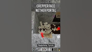 creeper face nether portal #shorts #minecraft @GAMINGWITHSANKALPYT
