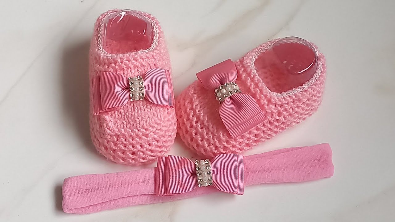 Sapatinho de tricô para bebê passo a passo.