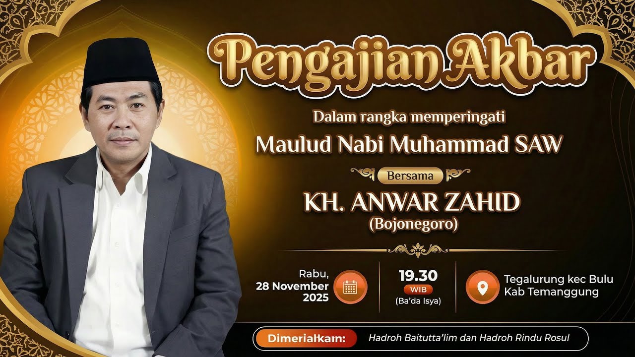 LIVE  KH. Anwar Zahid  Tegalurung kec Bulu Kab Temanggung | Memperingati Maulid Nabi Muhamad