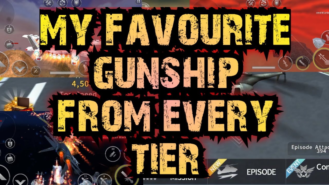 Gunship Battle - Best gunship in each tier 