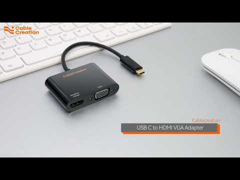 CableCreation USB C to HDMI VGA Adapter | connect your laptop to big screen