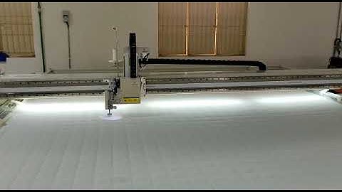 Richpeace Computerized Single Head Quilting Machine running at customer