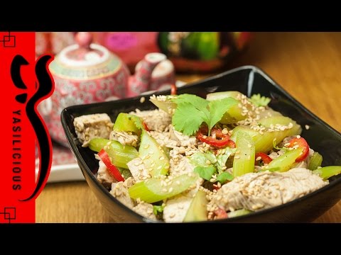 Video: Asiatischer Salat Mit Hühnchen Und Sesam