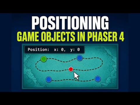 How To Make Game With Phaser: positioning game objects - Devologist YouTube video