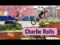 Riding on glass with bike trials world champion  charlie rolls