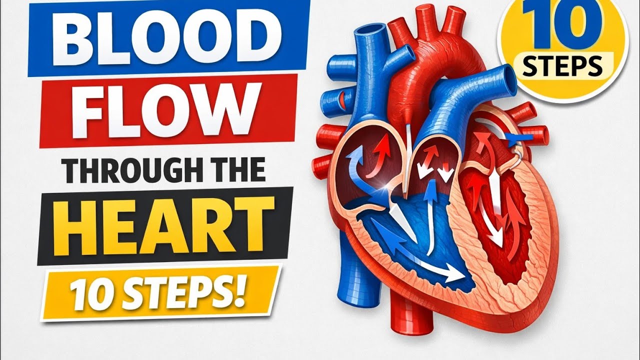 BLOOD FLOW TO AND FROM THE HEART EXPLAINED IN LESS THAN 15MINUTES👌✨️