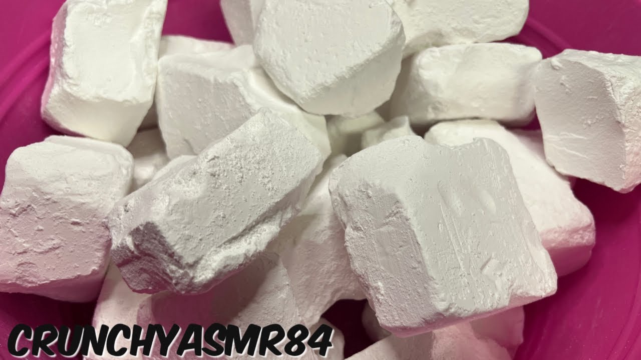 Jumbo Chalk Chunks | Pink Bucket Crush | Oddly Satisfying | ASMR 