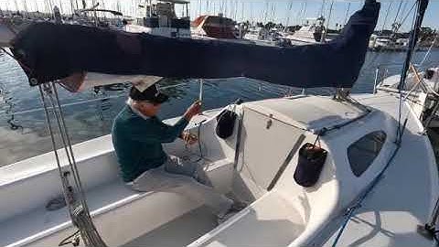 Captain Frank Dixon Unfurling the Jib