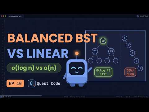 What is a BST-Binary Search Tree? O(log N) Search Explained | Data Structures Ep 10