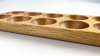 Handcrafted Wooden Egg Holder – Premium Oak Wood Egg Tray for 12 Eggs Net Worth