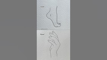 Hand Or Foot drawing tutorial #shorts #shortsfeed #youtubeshorts #art
