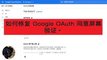 Google OAuth 同意屏幕验证。
