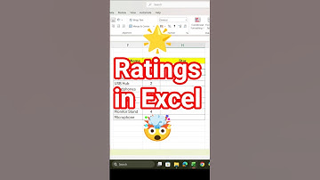 Create ⭐ Star Ratings in Excel in seconds! #excel #shorts #starrating #exceltips