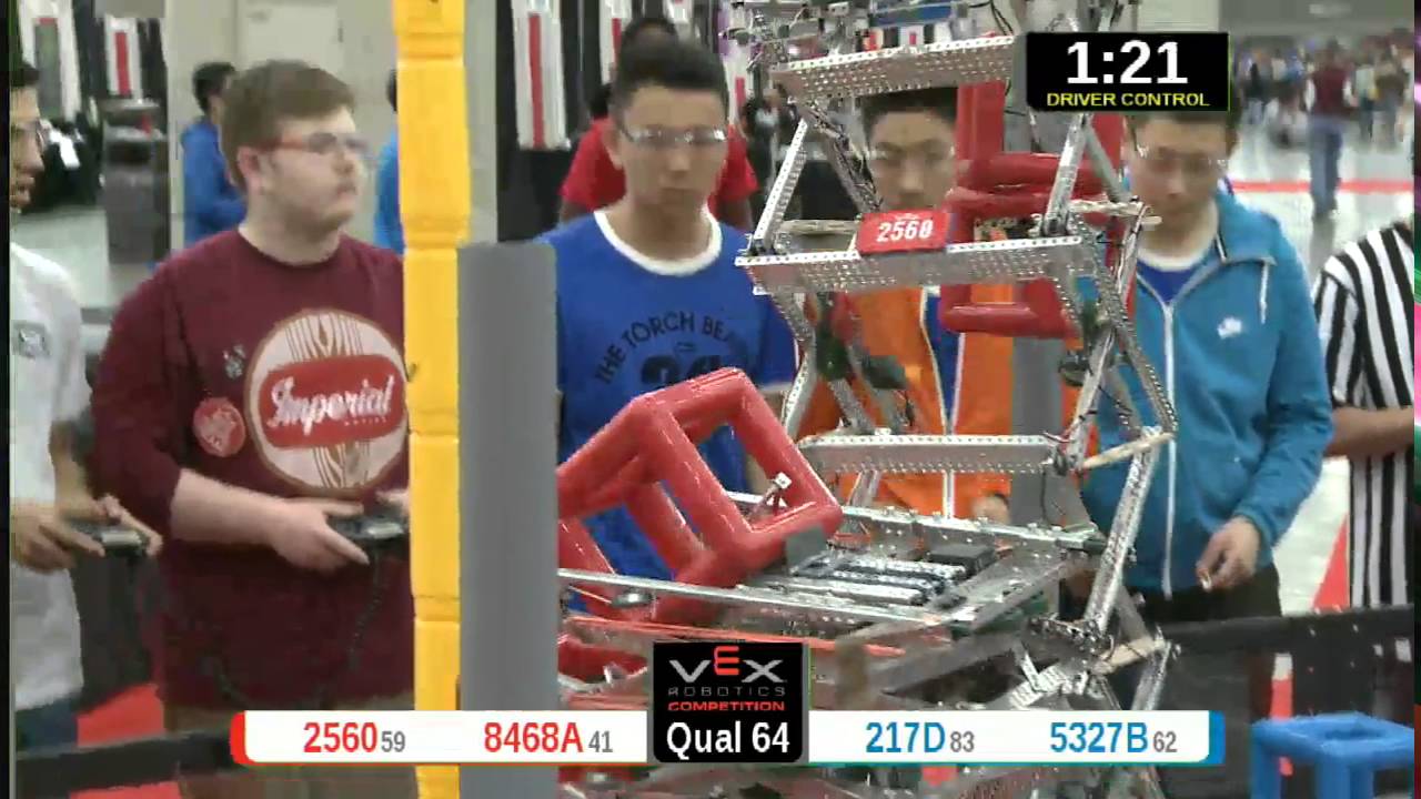 2015 VRC Math Q64 - 2560 8468A vs 217D 5327B - 71 to 41 - VEX Worlds 2015 - Math Division