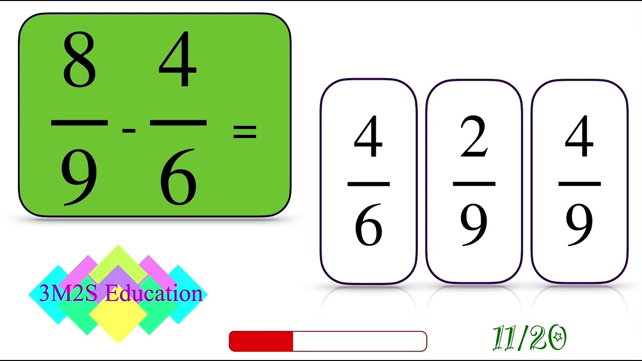 اختبار 7 في جمع و طرح الاعداد الكسريّة…. Quiz(7) addition and substraction of fraction