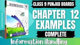 Famous Class 9 Maths Chapter 12 Examples | 9th math chapter 12 Examples | Unit 12 Information Handling 9th Profile